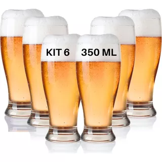 Kit Jogo 24 Copos 350ml Tulipa Vidro Grosso Cerveja Suco 