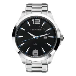 Relógio Technos Masculino 2115gu/1a Detalhe Azul Ou Vermelho Cor da correia Prata Cor do bisel Prata Cor do fundo Preto com Azul no Mercado Livre com oferta e cupom de desconto