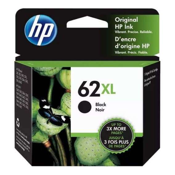 Cartucho De Tinta Hp 62xl Negra Original (c2p05al)