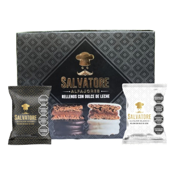 Alfajor Salvatore Dulce De Leche Mixto - Caja X 6un