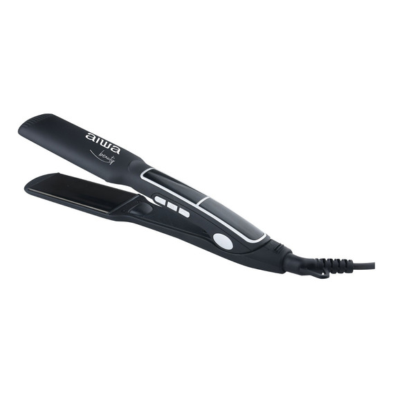 Plancha De Cabello Aiwa Con Indicador De Temperatura Tp-5538 Color Negro