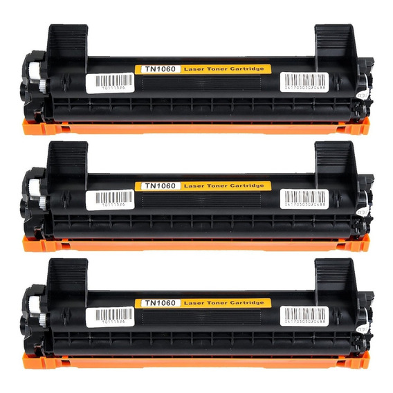 Pack 3 Toner Para Brother Tn-1060 Tn1060 1200 1212 1600 1602