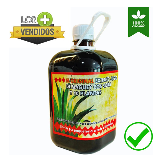 El Original Jugó De Maguey Y 10 Plantas Pack( 6 Botellas )