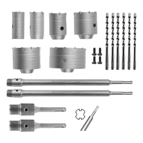 Kit Of Sds Plus 35-110 Mm For Concrete Wall Kit