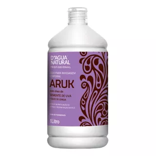 6 Óleo Massagem Aruk Semente De Uva Cereja 1lt Dagua Natural