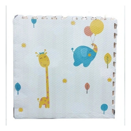 Piso Encastrable Goma Eva Animalitos 4 Piezas De 60x60 Cm