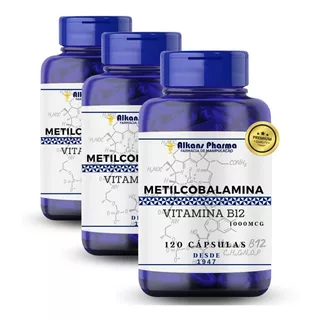 Vitamina B12 Metilcobalamina 1000mcg 360 Caps Envio Imediato