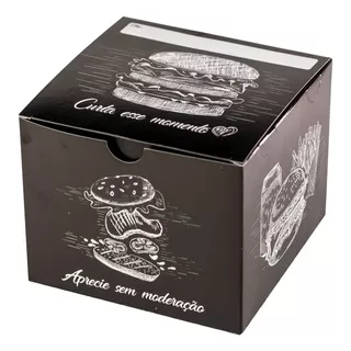 Caixa Box Embalagem Para Hambúrguer P Kraft 300un