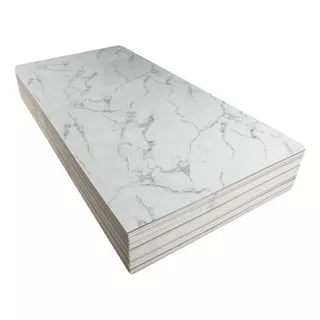 Placa Revestimiento Decorativo Simil Marmol1.22x2.8m 5 Unid Color Blanco Veteado Wall Panel Pvc