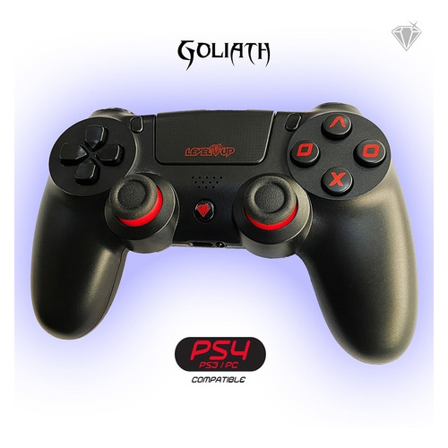 Level Up Goliath Joystick Ps4 Bluetooth Dual Shock Color Negro/Rojo
