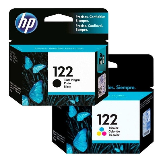 Combo De Cartuchos Hp 122 Negro + Color 3050 2050 Original