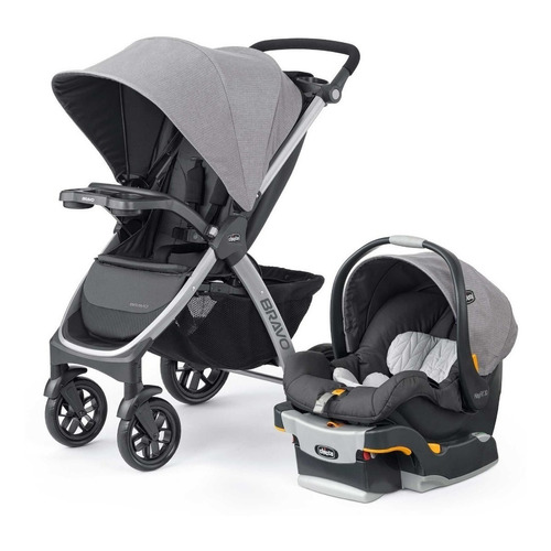 Cochecito de paseo Chicco Bravo Duo travel system parker con chasis color gris