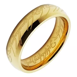 Anillo De Acero - El Señor De Los Anillos + Cadena