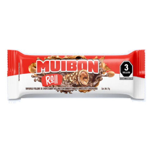 Muibon Barquillo Con Relleno Sabor Avellana 1 Pza De 21 Grs