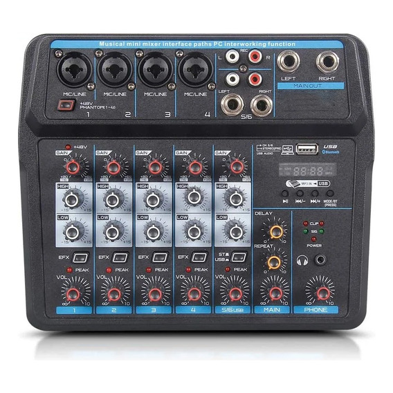 Mini Mixer Interface 6 Canales