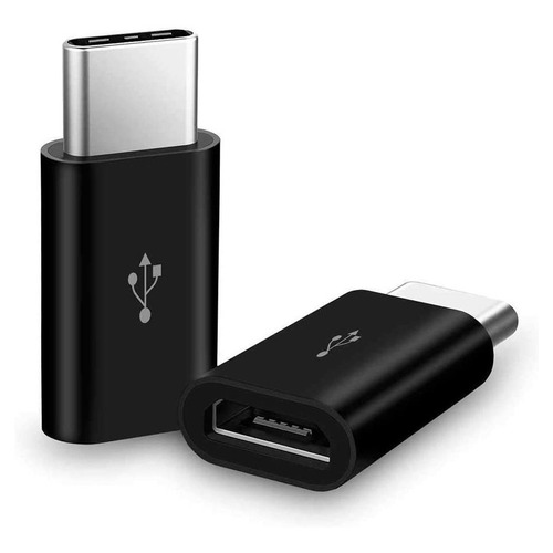 Adaptador Netmak Tipo Usb C Macho A Micro Usb Hembra 2.0 Color Negro