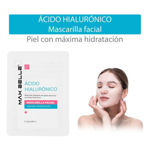 Pack 5 Mascarillas Facial De Acido Hialuronico Tipo de piel Todas