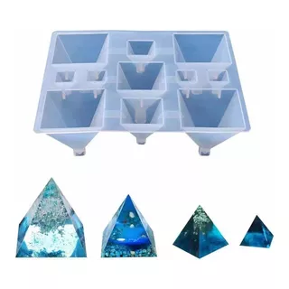 Molde Silicona Resina Set De Piramides Joyeria