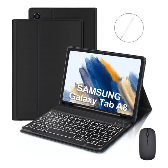 Funda Conteclado + Mouse +lápiz Para Galaxy Tab A8 X200