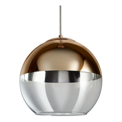 Colgante Eclipse Cobre Globo Transparente Led Deco Moderno