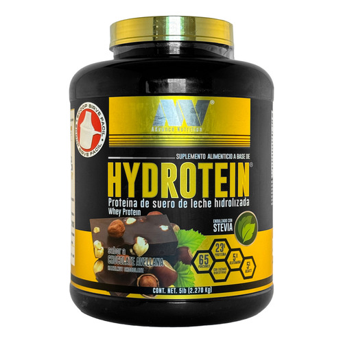 Hydrotein Whey Protein Chocolate Avellana 5 Lbs Advance Nutrition Sabor Chocolate/Avellana