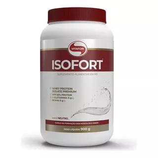 Isofort Whey Protein Isolado Premium Vitafor 900g Neutro