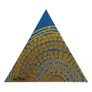 Cuadro Decorativo Pintado A Mano, Con Forma De Triángulo