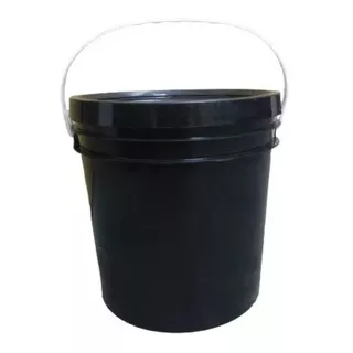 Balde 10l Tacho Negro Tapa Cultivo Hidroponia Liquidos