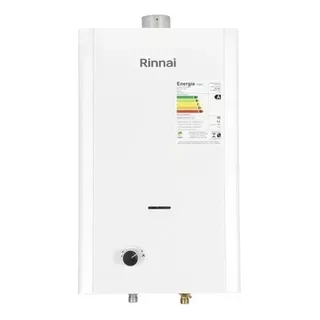 Aquecedor A Gás Gn Rinnai Mecânico Reu-m080 Fe Branco Bivolt 110v/220v