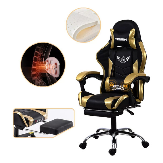 Silla Gamer Keep Ergonómica Reclinable Reposapiés Ajustable