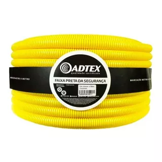 Conduite Flexível Pvc 3/4 Corrugado Amarelo 50 Metros Adtex