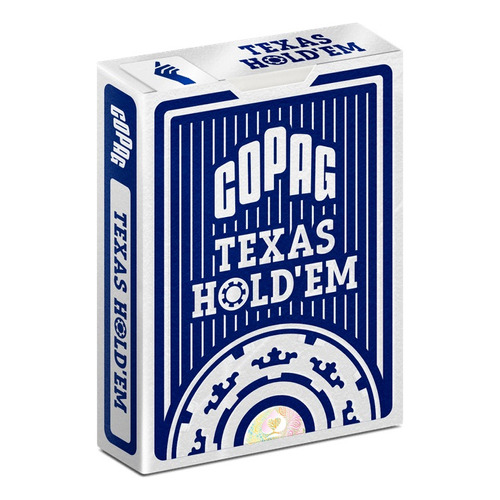 Juego de cartas Póker Copag Texas Hold'em color azul