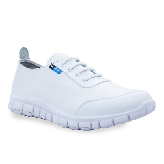 Zapato Tenis Blanco  Piel Ultraligero Enfermer Dr Hosue 3017