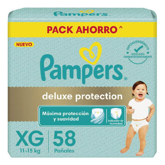 Pañales Pampers Deluxe Protection Talle Xg X 58 Un
