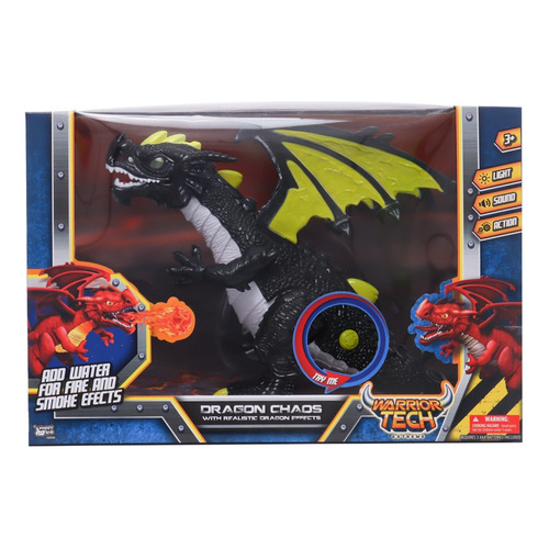 Dragon Chaos Con Luz Sonido Efecto Fuego Warrior Tech Color Negro