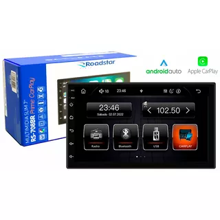 Central Multimidia 7 Pol Carplay Bluetooth Usb Fm Rs-708br