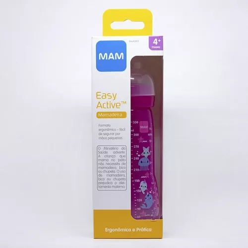 BOTTLE BIBERON MAM EASY ACTIVE 1 UNIDAD 330 ml COLOR ROSA