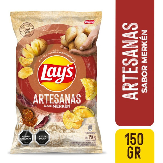 Papas Fritas Lay's Artesanas Sabor Merken 150g