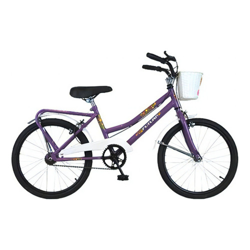 Bicicleta De Nena R20 Paseo Con Canasto Futura 5214 Rex Color Violeta