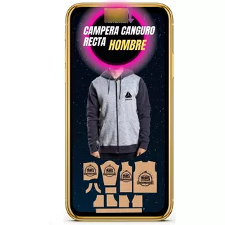 Molderia Digital Campera Cangunro Recta Hombre