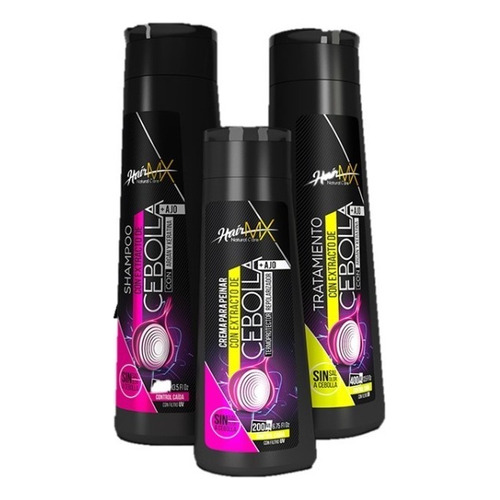  Hair Max Kit Shampoo,acondicionador Y Crema Para Peinar