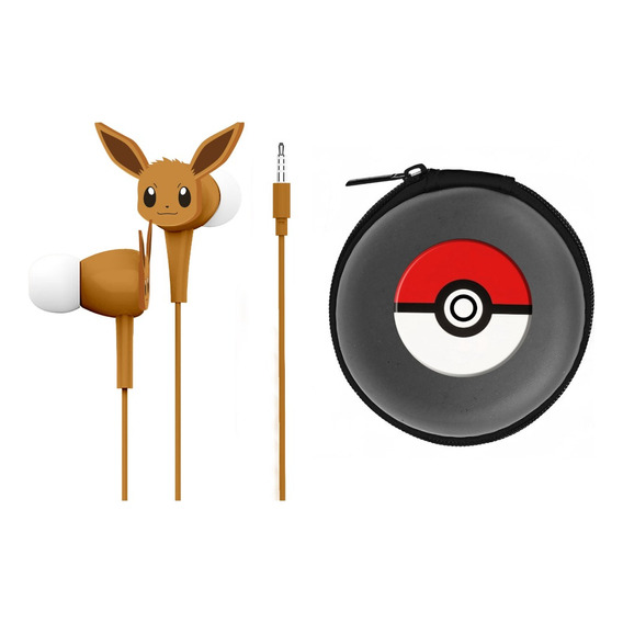 Audífonos Pokémon - Eevee Con Estuche Wired Otl