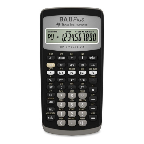 Calculadora Financiera Texas Instruments Ba Ii Plus Color Negro