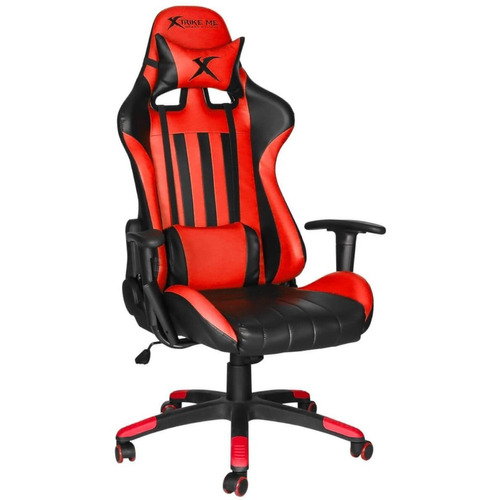 Silla de escritorio Xtrike Me GC-905 gamer ergonómica  roja y negra con tapizado de cuero sintético