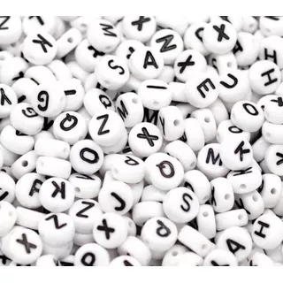 Letras De Acrilico Luneta Blanca 200 Pzs Pulseras/bisuteria.