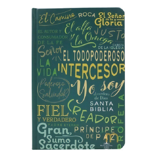 Biblia Rvr 1960 Letra Grande Tamano Manual, Con Nombres De Dios Arte Verde, De Reina Valera Revisada 1960. Editorial Origen, Tapa Dura En Español, 2023
