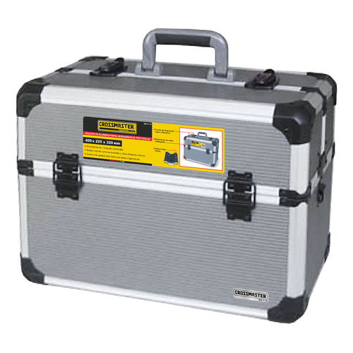 Caja Porta Herramientas Aluminio Fuelle Crossmaster 9931116 Color Gris