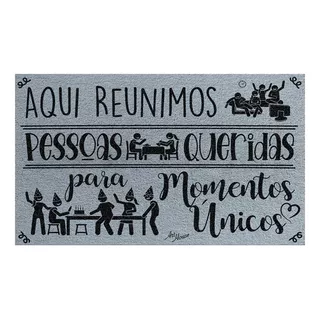 1 Tapete Com Frases Legais Em Portugues 40x60cm Cor Cinza