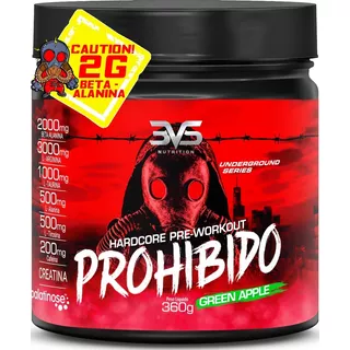 Pré Treino Prohibido 2g Beta Alanina Dose O Mais Forte 360g