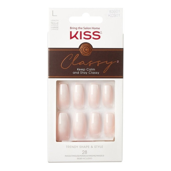 Uñas Glue-on Kiss Classy - Be You To